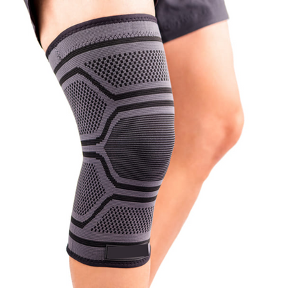 Copper-Infused Compression Knee Brace – Gray/Black