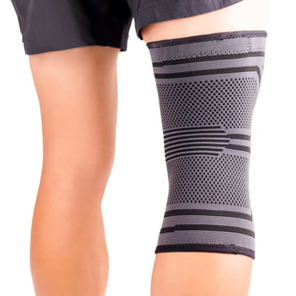 Copper-Infused Compression Knee Brace – Gray/Black