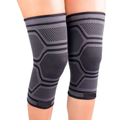 Copper-Infused Compression Knee Brace – Gray/Black