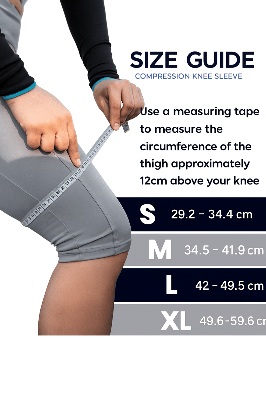 Copper-Infused Compression Knee Brace – Gray/Black